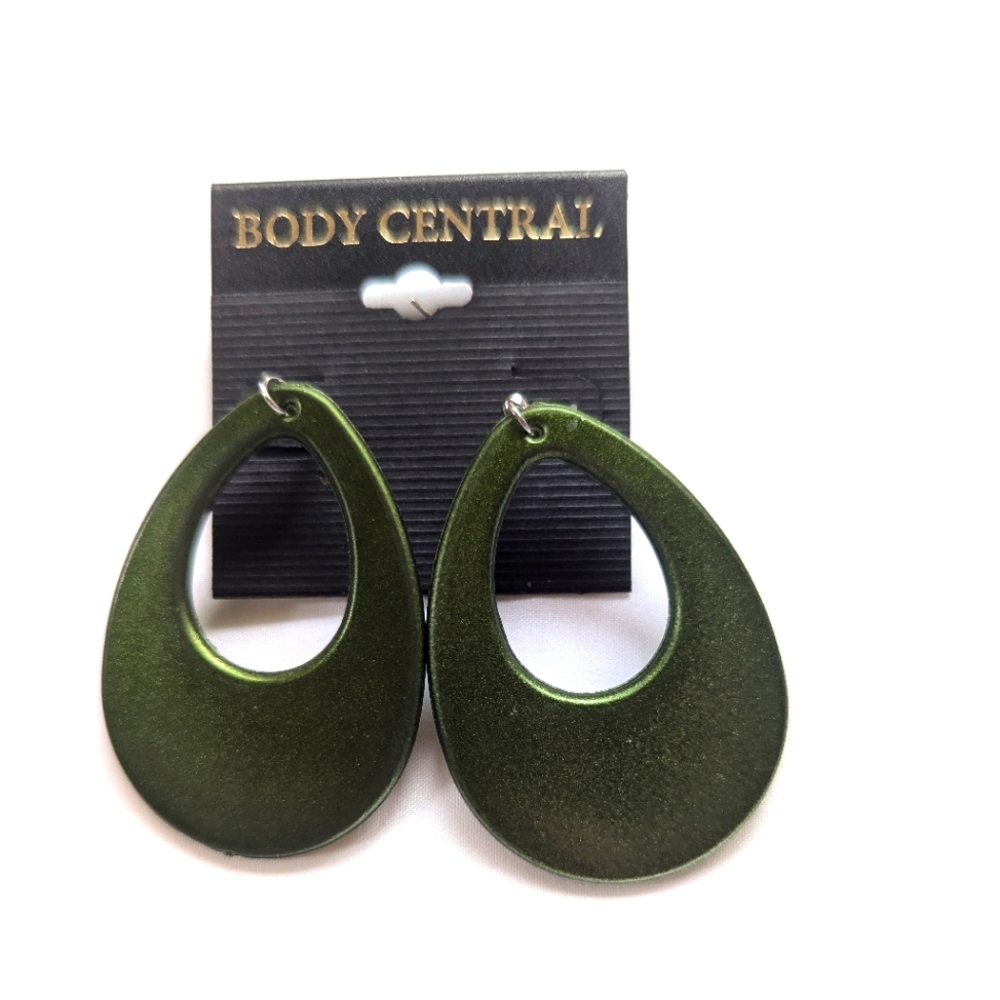 Body Central Green Teardrop Earrings
